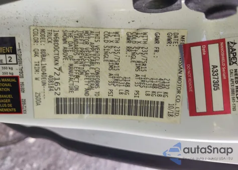 2019 Nissan Frontier S z USA, uszkodzony, nr VIN 1N6BD0CT0KN721652